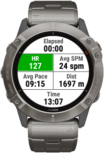 FTMS All Sync showing stroke rate, power, and distance