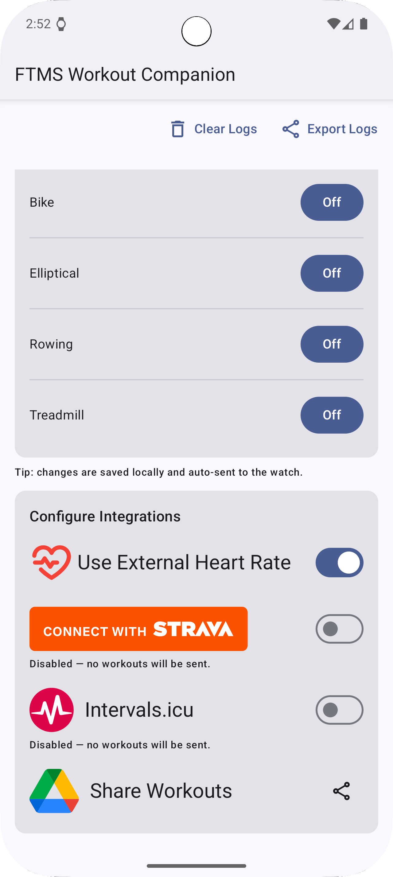Settings Configuration Screen 2